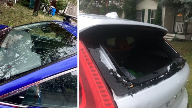 Damage from storm to be determined as hail tears through parts of southern Alberta