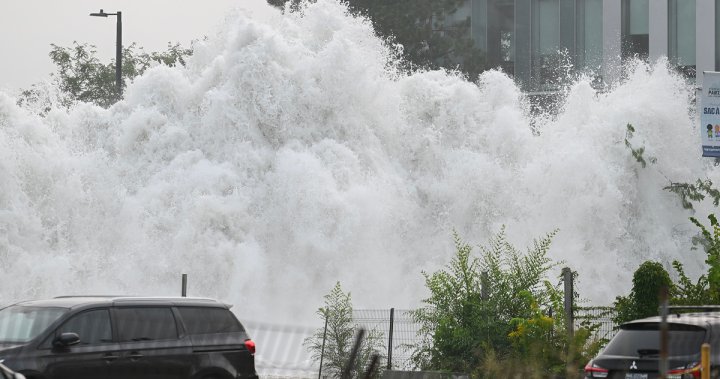 ‘Huge’ water main break causes flooding chaos in parts of downtown Montreal