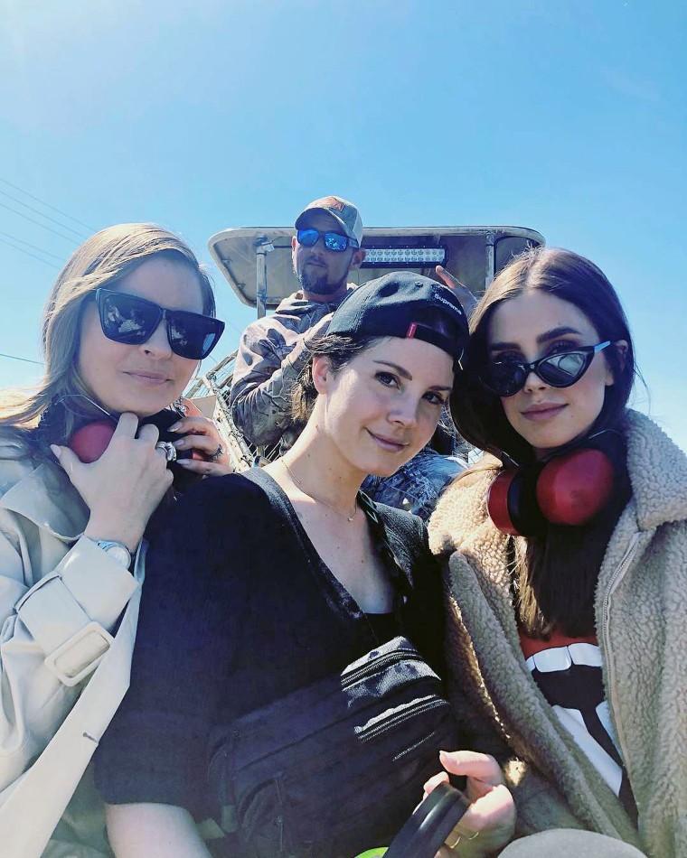 Dufrene with Del Rey and her friends.