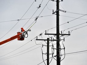 Two large parts of northeastern Ontario are without power, Hydro One said on Sunday.