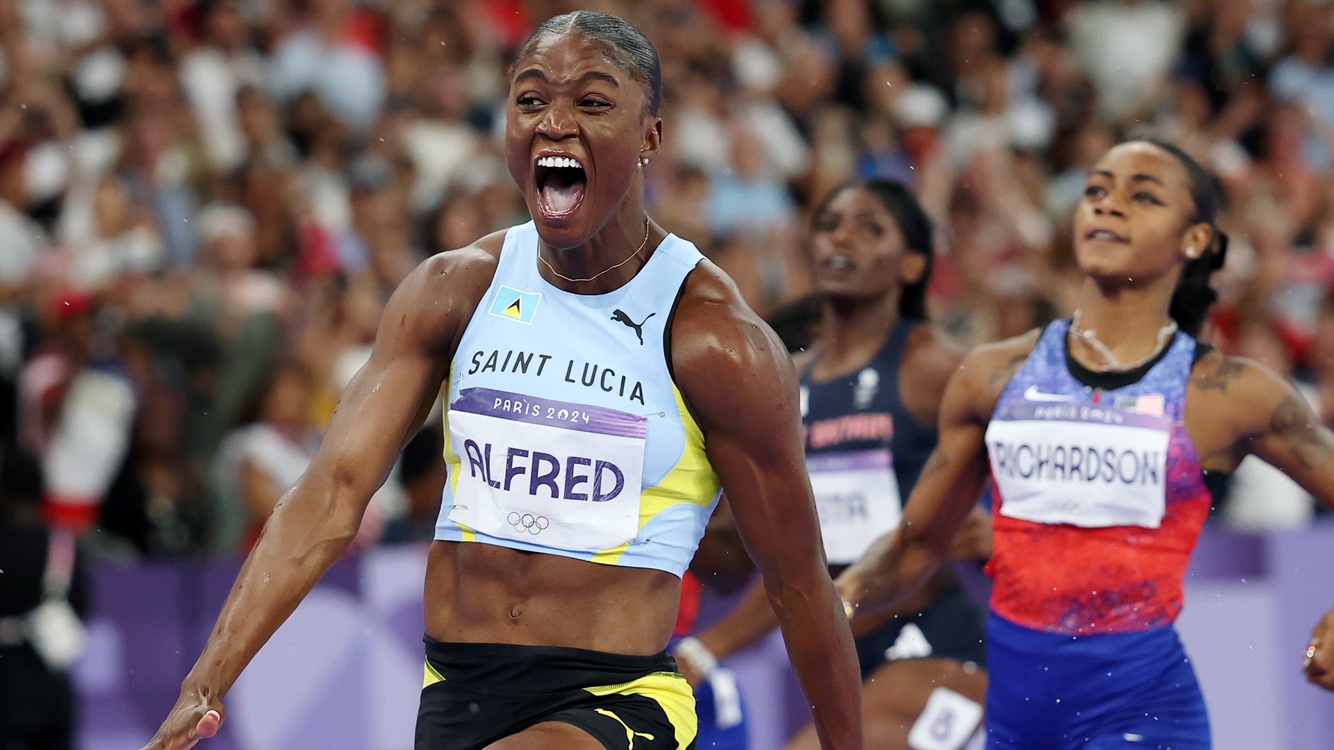 Julien Alfred topples Sha'Carri Richardson to win 100m gold, Saint Lucia's first Olympic medal