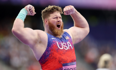 Legendary status: U.S. shot putter Ryan Crouser wins unprecedented third gold medal