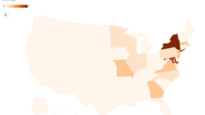 Listeria outbreak map shows states with cases tied to deli-meat recall