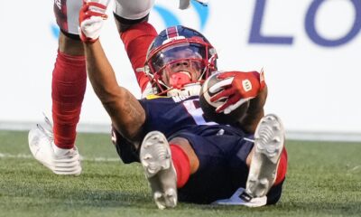 Montreal Alouettes' Tyson Philpot exits game vs. Hamilton Tiger-Cats in first quarter