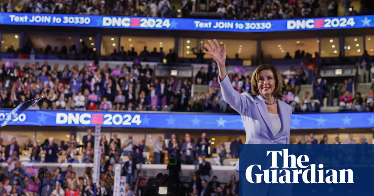 Nancy Pelosi thanks Biden at convention and says Harris will ‘take us to new heights’ | Democratic national convention 2024