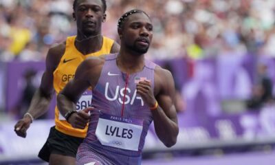 Noah Lyles second in surprising 100m opener at Olympics