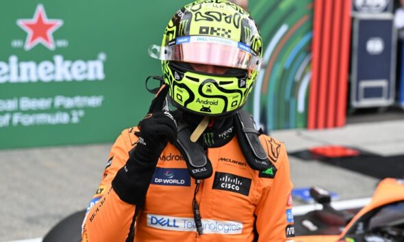 Norris takes dominant pole from Verstappen