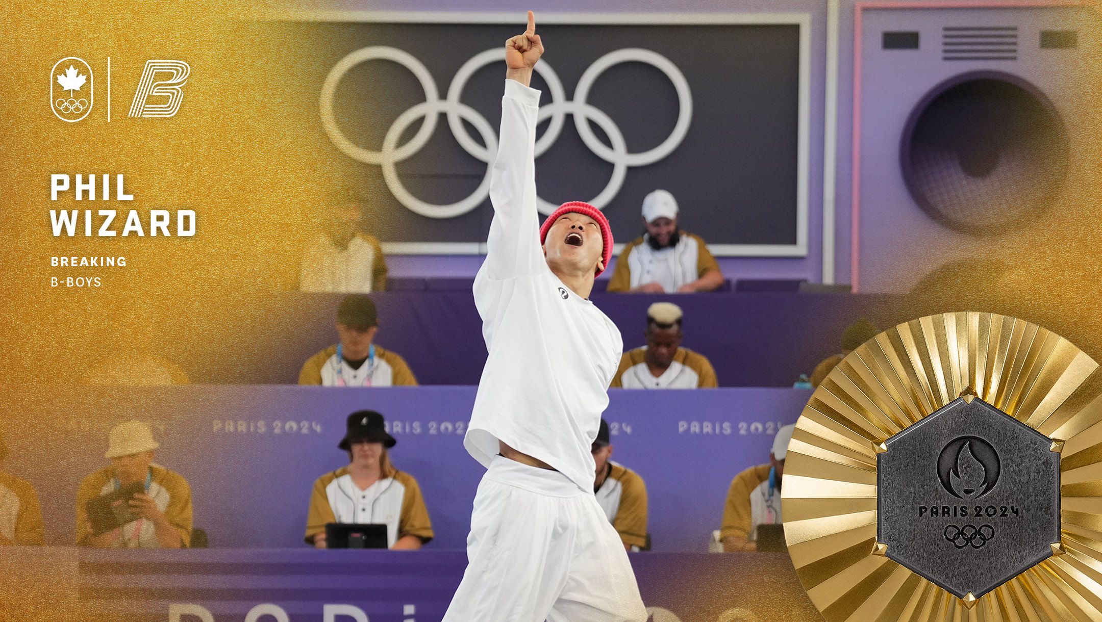 Phil Wizard dances to the top of the podium in breaking's Olympic debut - Team Canada