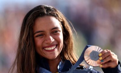 Resilient Rayssa Leal rewards raucous Brazilian crowd with bronze in skateboarding