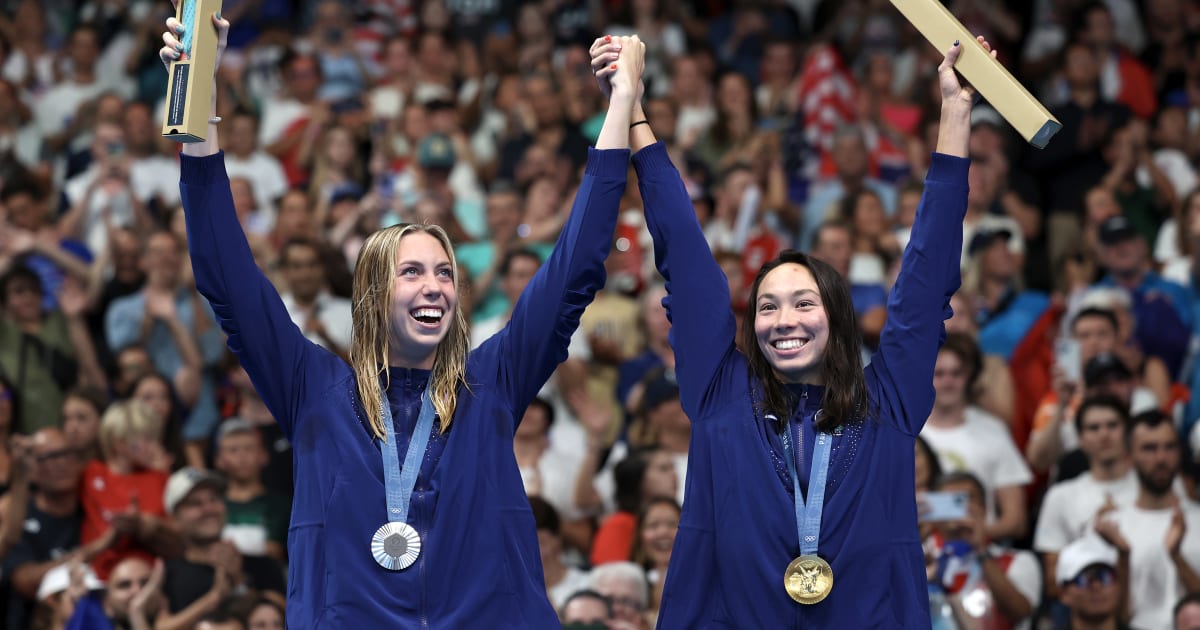 Team USA | Torri Huske and Gretchen Walsh Share the Podium in Paris