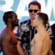 Terence Crawford and Israel Madrimov face off at Friday's weigh-ins.