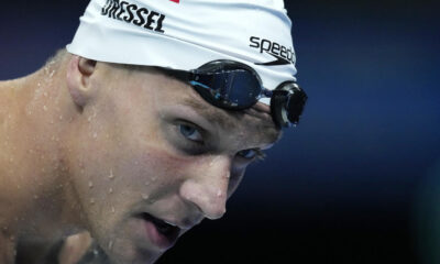 U.S. swimmer Caeleb Dressel breaks down in tears after failing to defend his gold in solo events