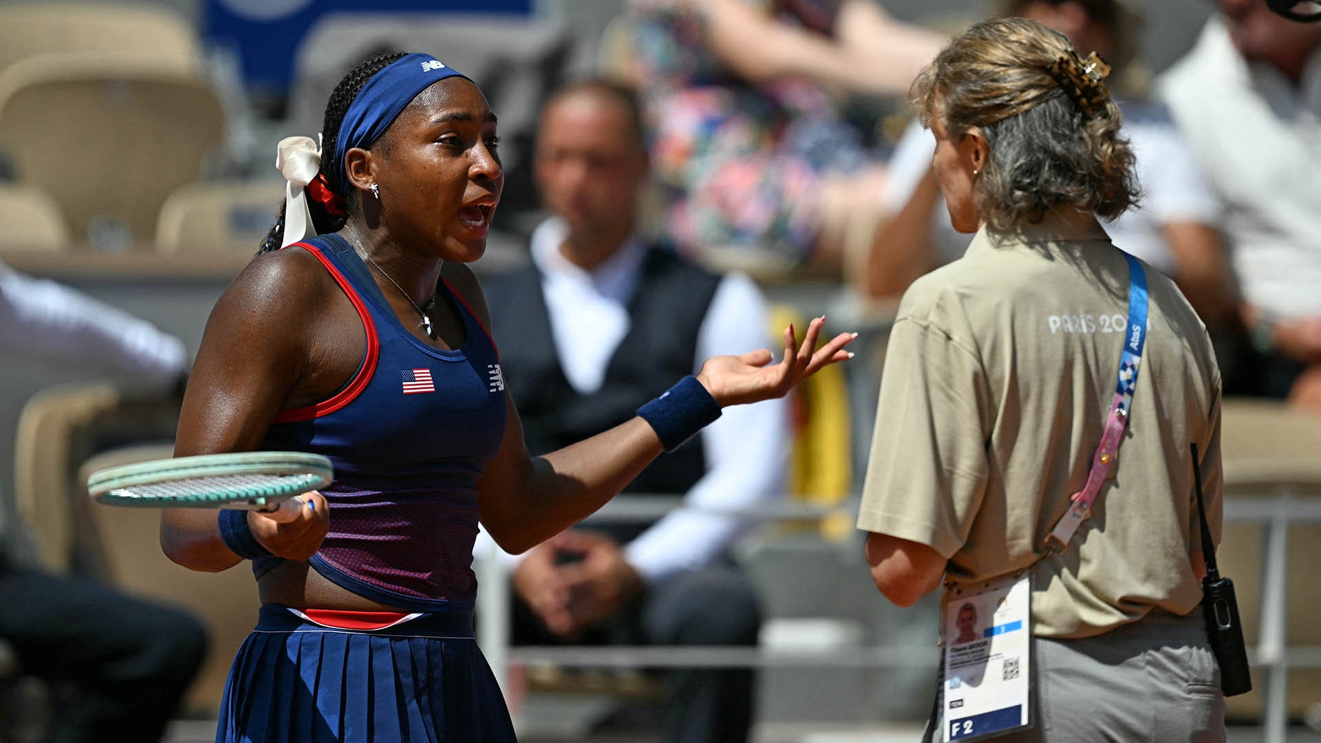 What happened to Coco Gauff at the 2024 Paris Olympics?