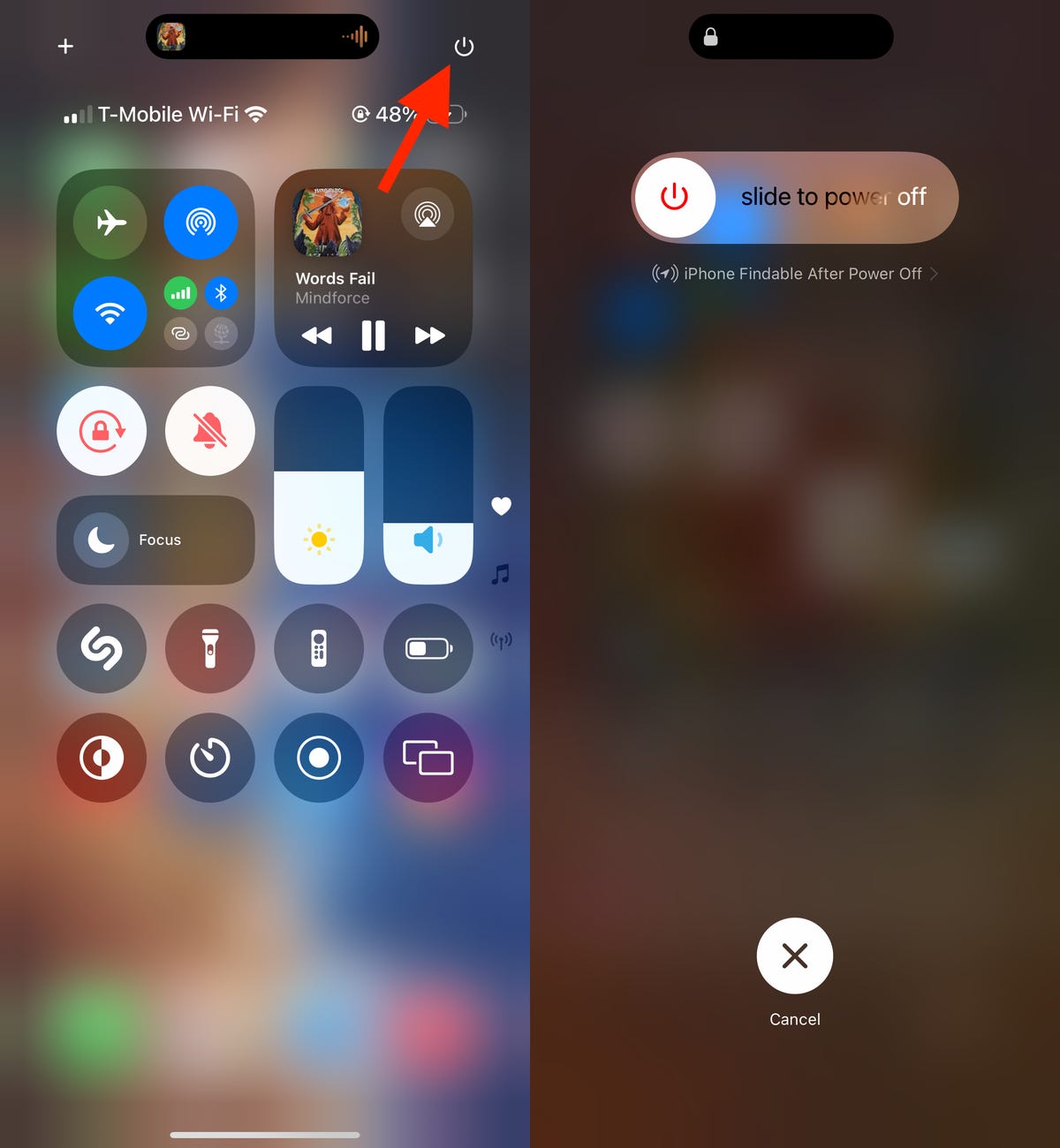 control center in iOS 18