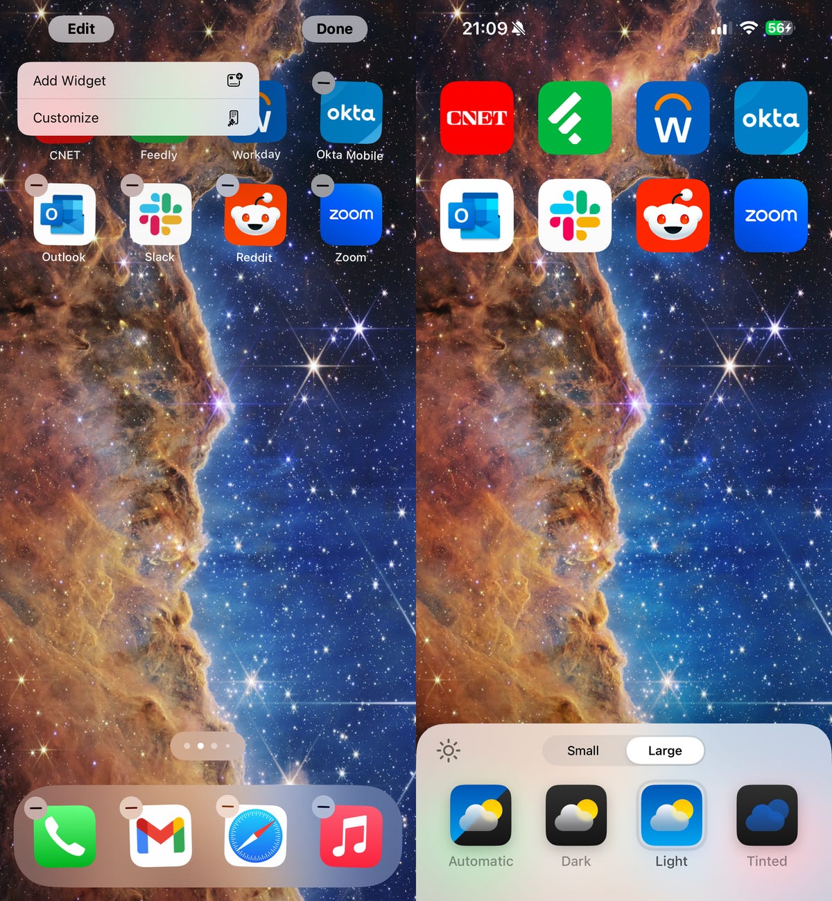 Removing app labels on iOS 18