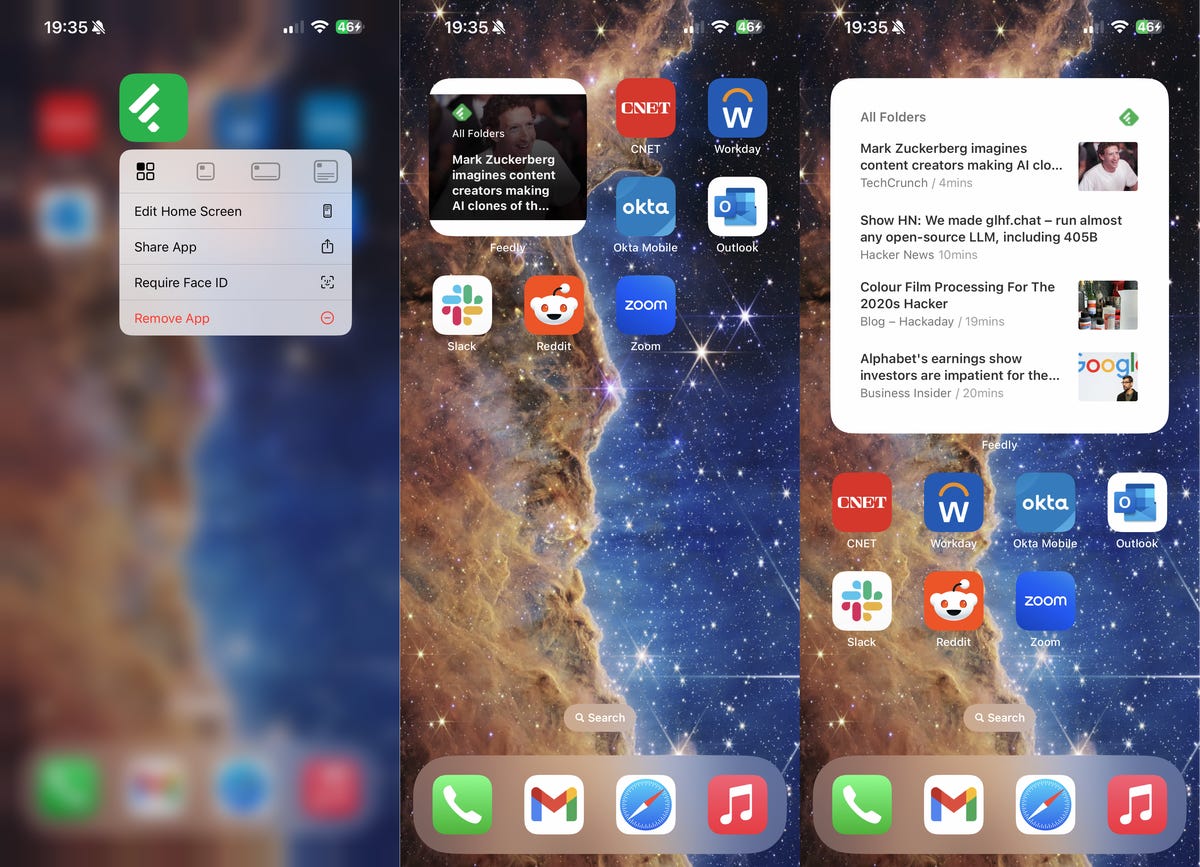 Turning an app to a widget on iOS 18