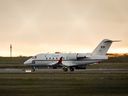 A Canadian Forces Challenger jet pictured in Sept., 2021. The Challenger fleet is best known for ferrying around the prime minister on domestic trips. 