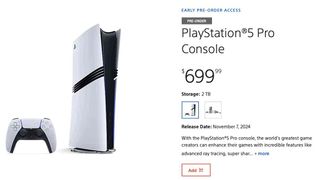 The PS5 Pro Console is still in stock as of 1:55PM ET via PlayStation Direct on September, 26, 2024.