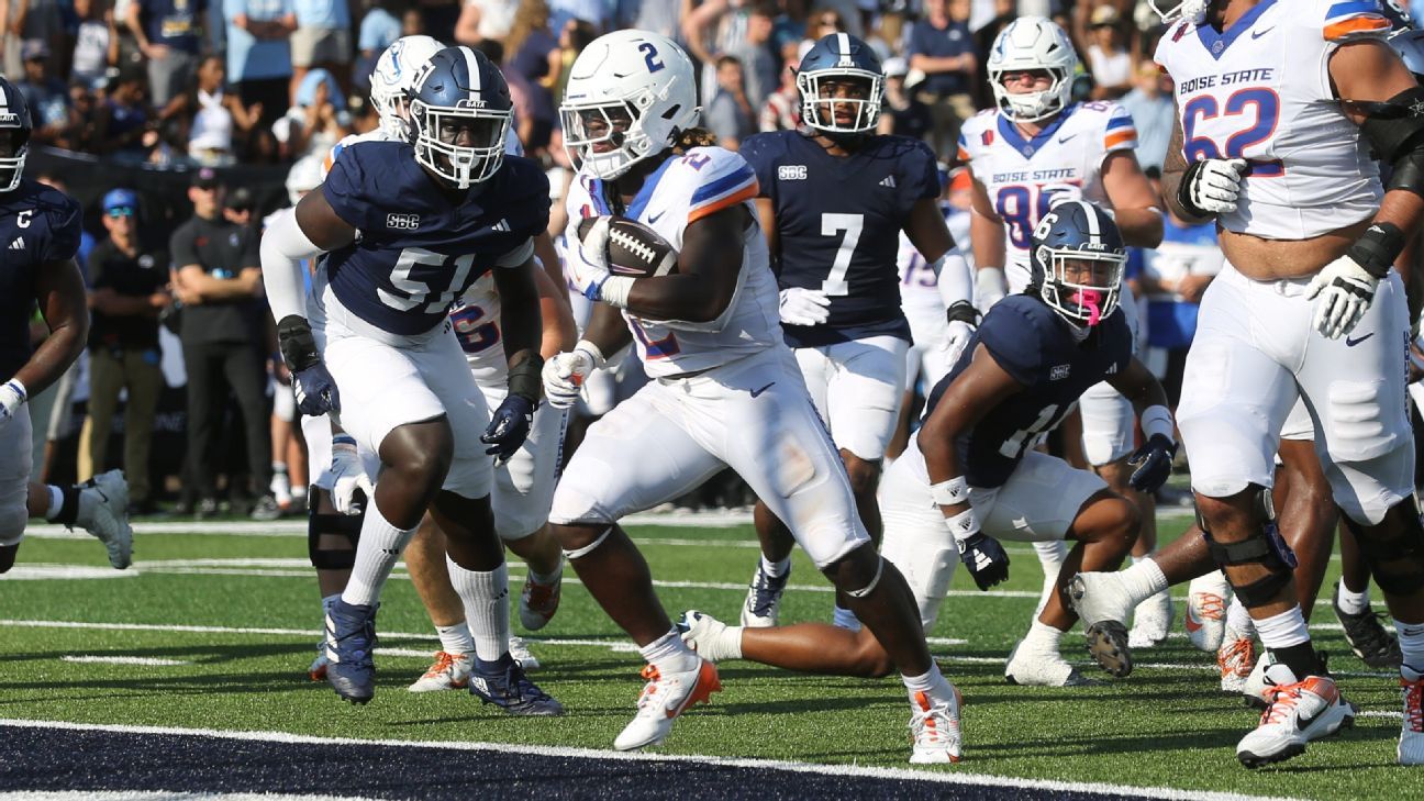 Ashton Jeanty rushes for 267 yards, 6 TDs in Boise State win