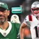 Drake Maye referred to Aaron Rodgers as the GOAT after Patriots lost to Jets