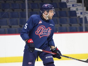 Regina Pats defenceman John Babcock (5) pictured here during training camp.