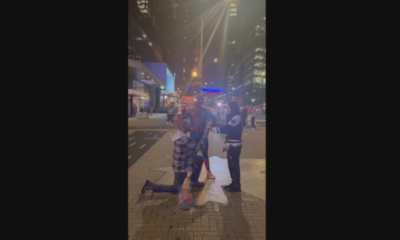 Proposal caught on video outside Leafs game