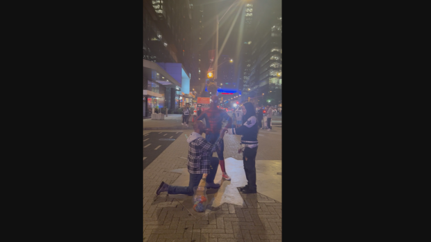 Proposal caught on video outside Leafs game