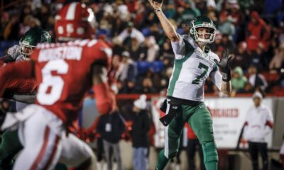 Saskatchewan Roughriders hold off the Calgary Stampeders 37-29