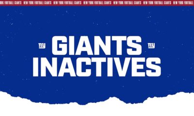 Who’s in, who’s out for Giants vs. Commanders