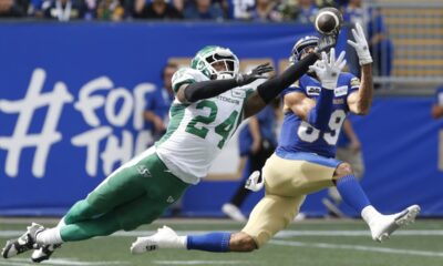 Winnipeg Blue Bombers down Saskatchewan Roughriders 26-21