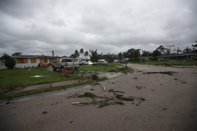 Tornado associated with Hurricane Milton touches down in Fort Myers Wednesday, Oct. 9, 2024.