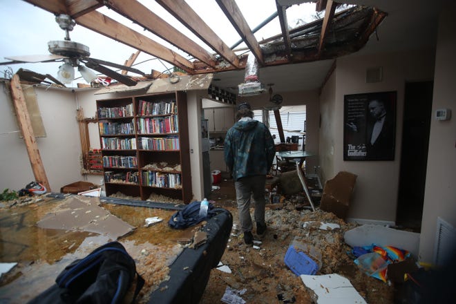 Tornado associated with Hurricane Milton touches down in Fort Myers Wednesday, Oct. 9, 2024.