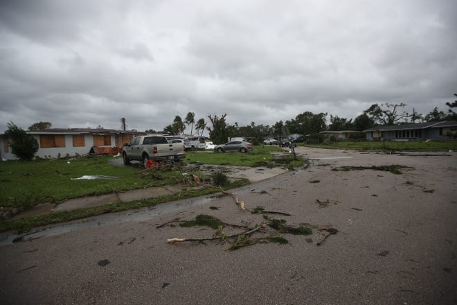 Tornado associated with Hurricane Milton touches down in Fort Myers Wednesday, Oct. 9, 2024.