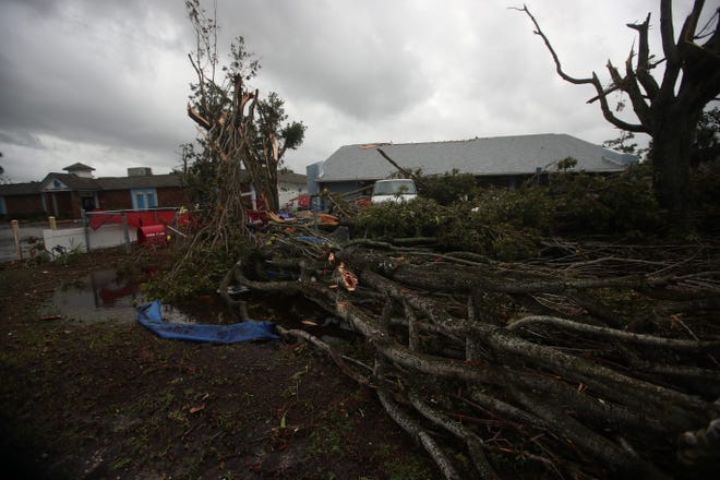 Tornado associated with Hurricane Milton touches down in Fort Myers Wednesday, Oct. 9, 2024.