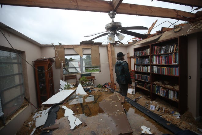 Tornado associated with Hurricane Milton touches down in Fort Myers Wednesday, Oct. 9, 2024.