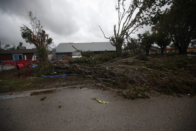 Tornado associated with Hurricane Milton touches down in Fort Myers Wednesday, Oct. 9, 2024.