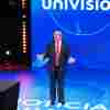 Former President Donald Trump addresses a town hall hosted by Univision and moderated by Enrique Acevedo in Miami on Wednesday.