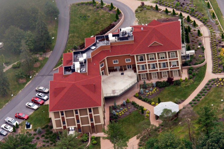 An aerial view of the Golden Generation Worship and Retreat Center in rural Saylorsburg