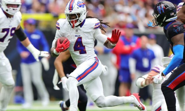 Bills RB James Cook (toe) misses Monday night win over Jets