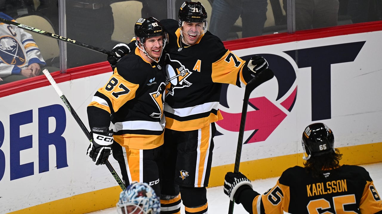 Crosby passes 1,600 NHL points for Penguins in game against Sabres