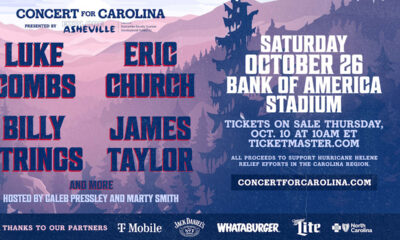 Luke Combs, Eric Church, Billy Strings, and James Taylor come together for 'Concert for Carolina' at Bank of America Stadium