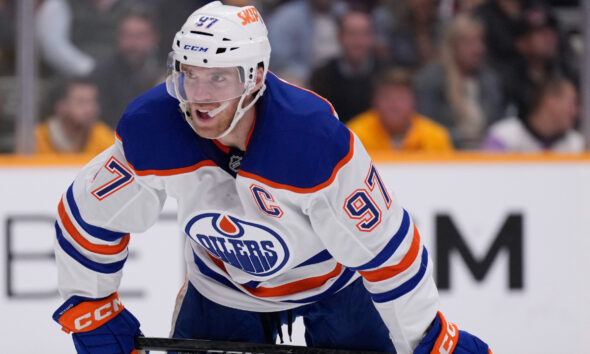 Oilers’ McDavid to miss remainder of road trip with injury