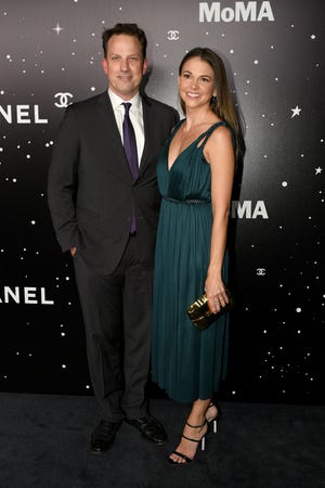 Ted Griffin and Sutton Foster, seen here in 2018, are ending their 10-year marriage. They share a daughter, Emily.