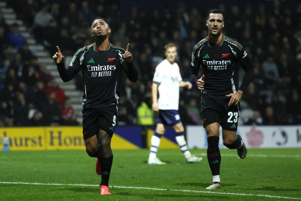 Gabriel Jesus, left, finally ended his goal drought (Richard Sellers/PA) (PA Wire)