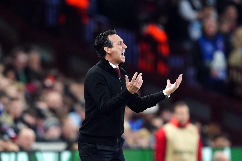 Unai Emery thought his side deserved to win on Saturday (David Davies/PA) (PA Wire)