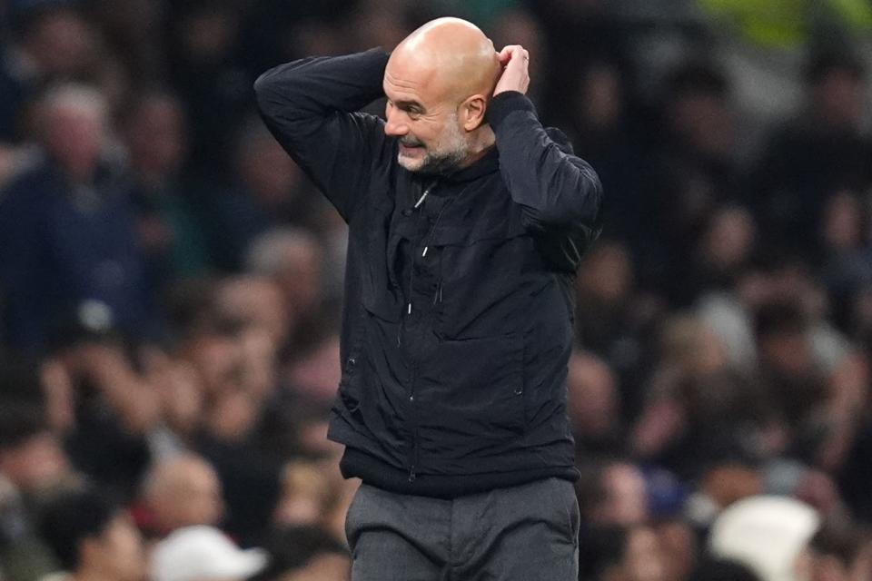 Pep Guardiola’s side suffered their first defeat of the season (John Walton/PA) (PA Wire)