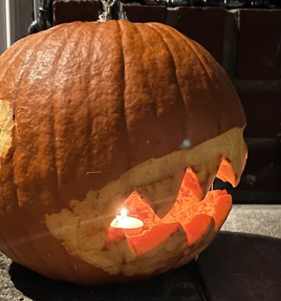 Spooky video game monster jack-o’-lantern pumpkin carving