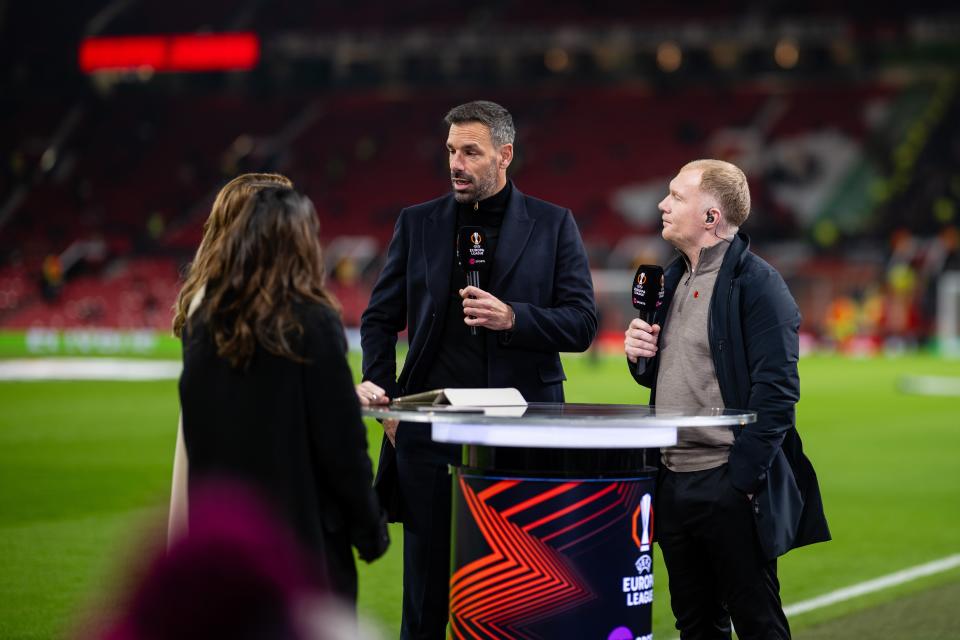 Ruud van Nistelrooy speaks to TNT Sports at Old Trafford (Manchester United via Getty Images)