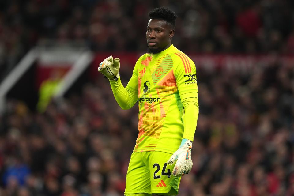 Manchester United goalkeeper Andre Onana says the players will adapt to Ruben Amorim’s approach (Martin Rickett/PA). (PA Wire)