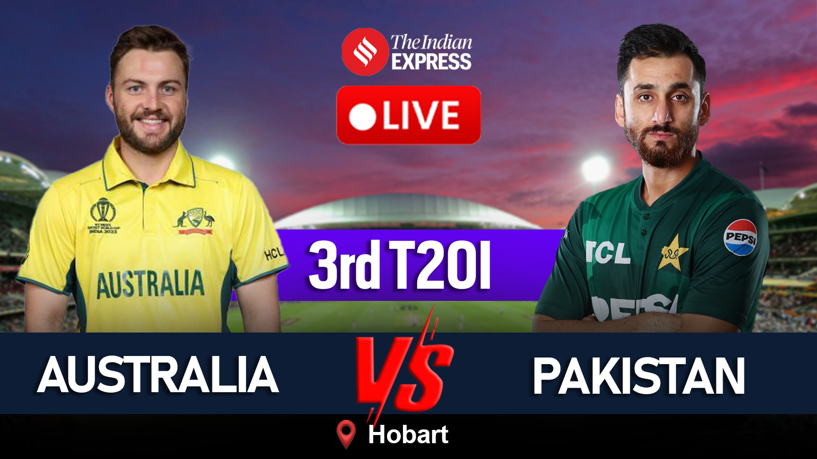 Australia vs Pakistan 3rd T20I Live Score: Australia will take on Pakistan in the third T20I in Hobart.